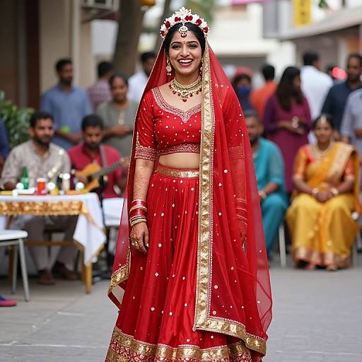Candid Punjabi Bride in Modern Traditional Attire
