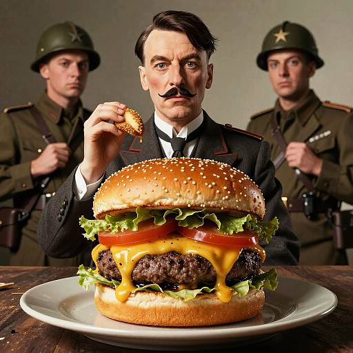 Surreal WWII Burger Fusion