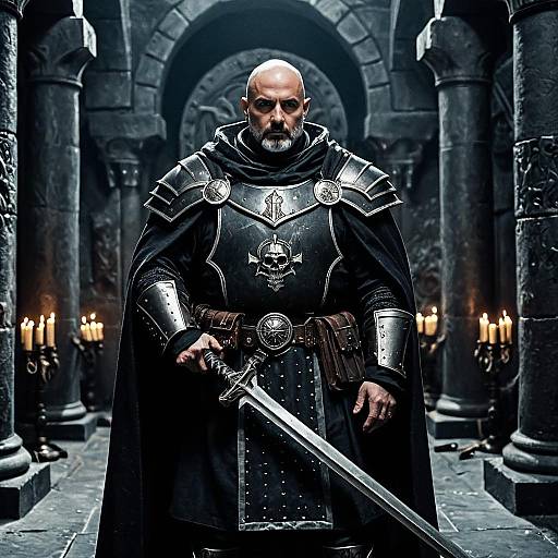 Grimdark Inquisitor Throne Room Portrait