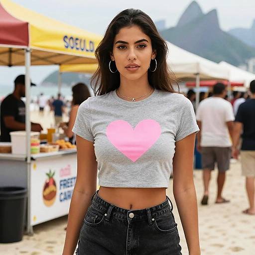 Stylish Woman at Rio Beachfront Food Experience