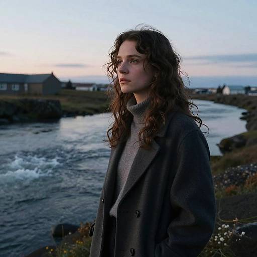 Mystical Icelandic Poet Twilight Plate Portrait