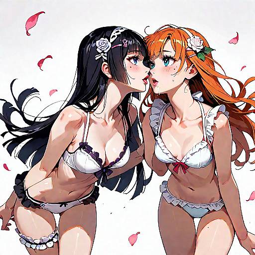 Yuri Swimwear Scene with Two Girls