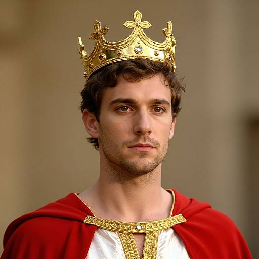 Regal Man with Crown and Cape