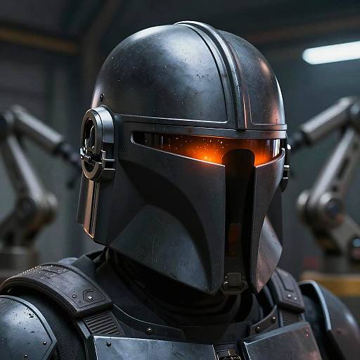 Aggressive Mandalorian Helmet Design
