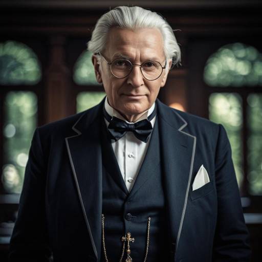 Elderly Man in Victorian Three-Piece Suit