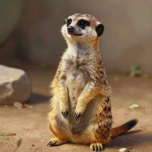 Stern Meerkat Town Crier Portrait