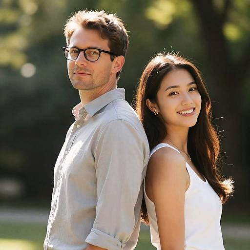 Outdoor Portrait of Young Couple