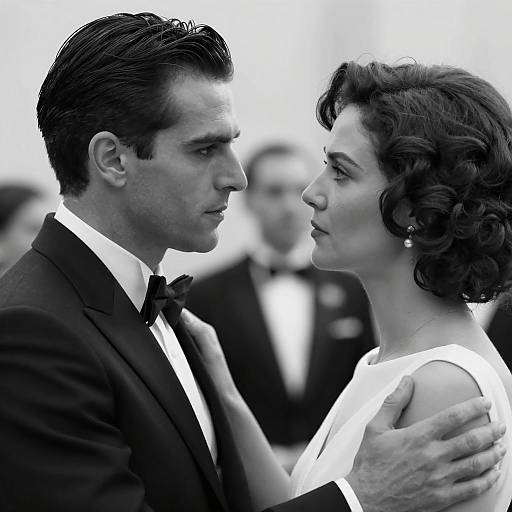 Intense Profile Portrait of a Couple