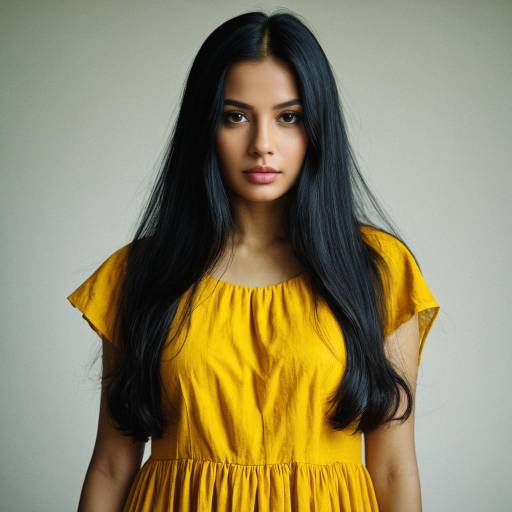 Woman in Yellow Haldi Dress
