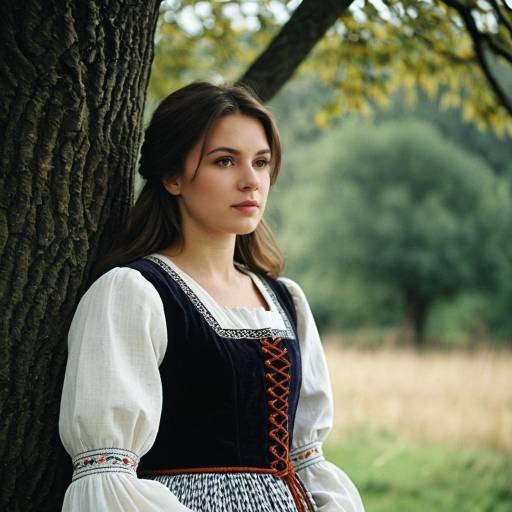 Realistic Portrait of Girl in Breton Dress