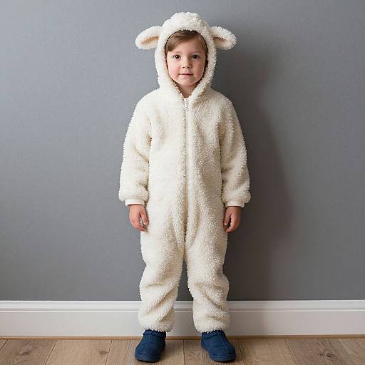 Adult in Sheep Onesie Costume