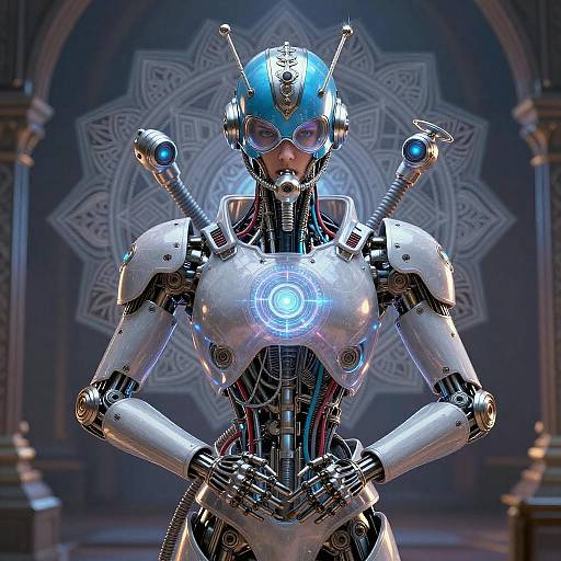 Cinematic Sci-Fi Exosuit Portrait Art