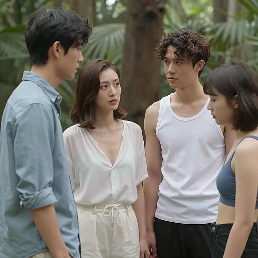 Wooded Group Portrait with Fashion Details