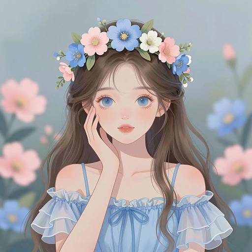 Whimsical Portrait of a Young Girl