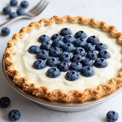 Creamy Paleo Blueberry Coconut Pie