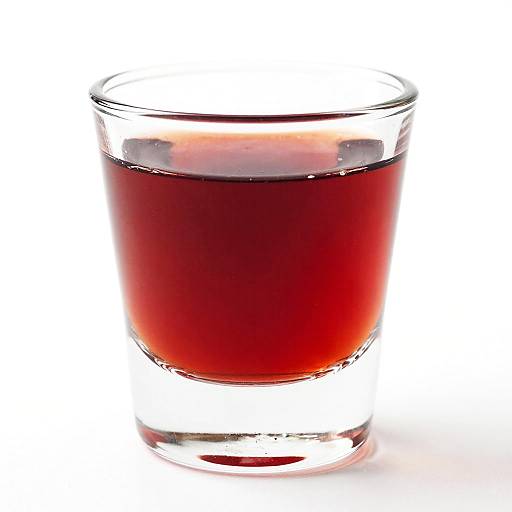 Vibrant Red Shot Glass Photo