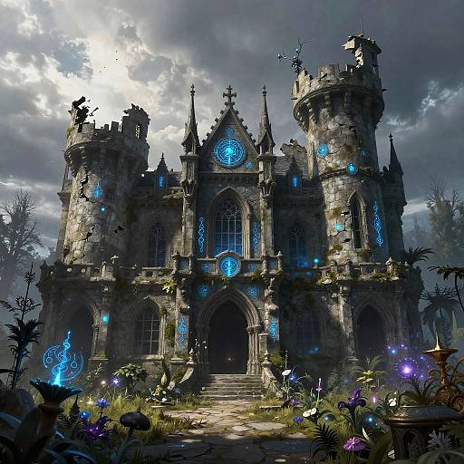 Abandoned Wizard's Mansion Fantasy Art
