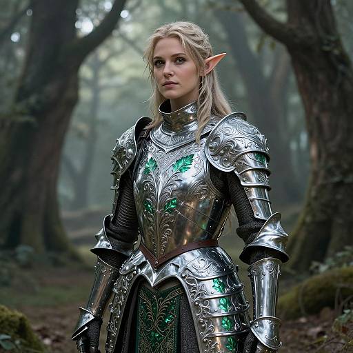 Elven Plate Armor in Mystical Forest