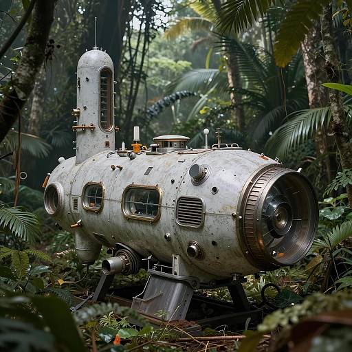 Abandoned Space Research Station in Jungle