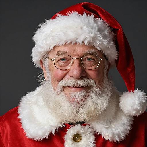 Warm Portrait of Elderly Santa Claus
