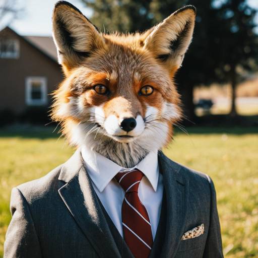 Anthropomorphic Red Fox in Business Suit