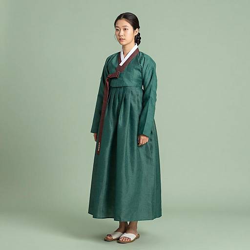 Young Woman in Traditional Korean Hanbok