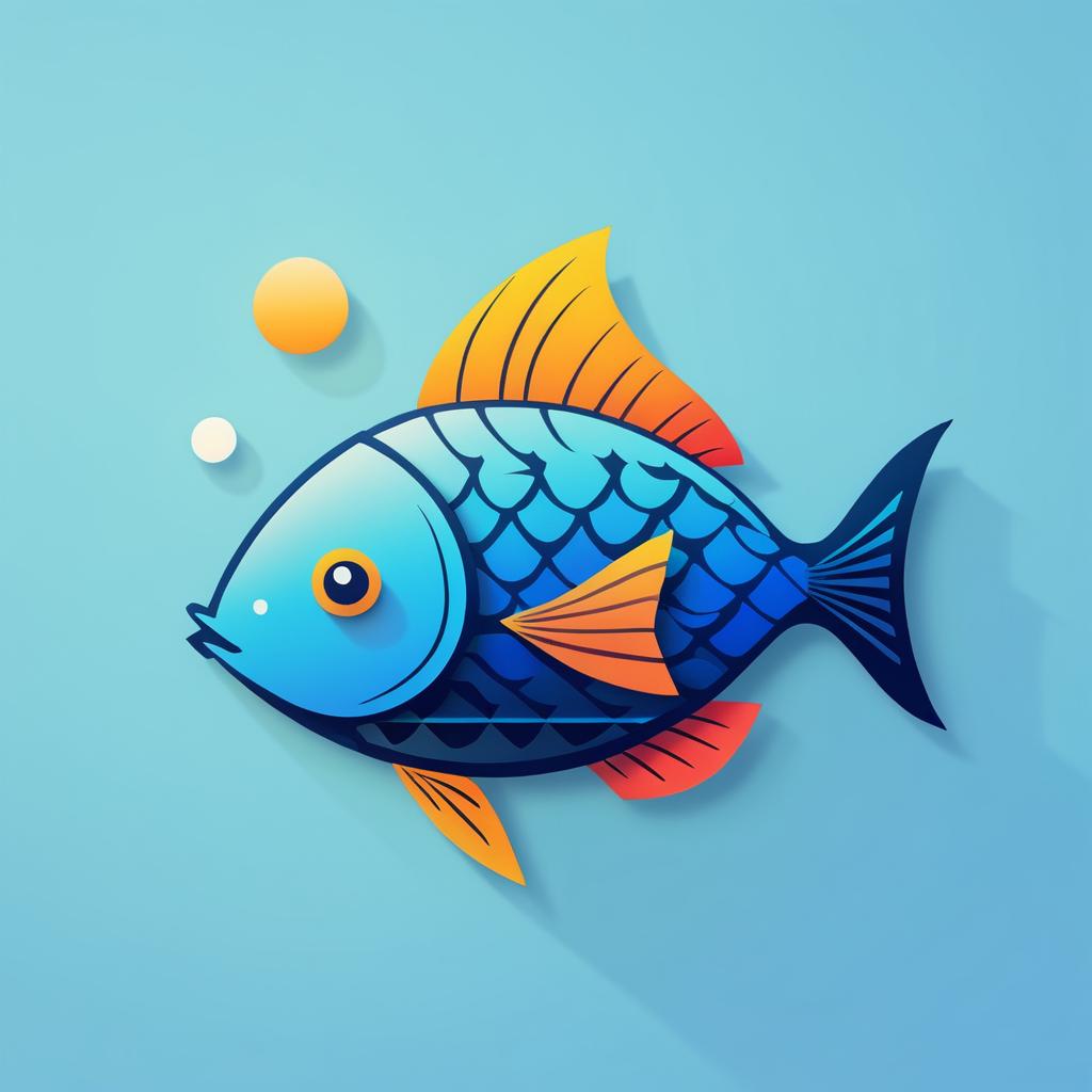 Whimsical Minimalist Fish Icon Design