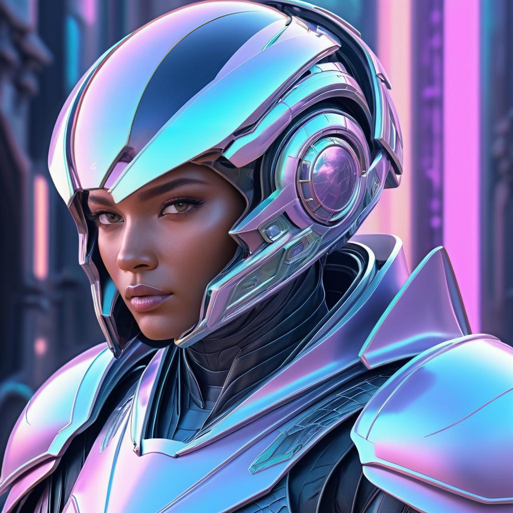 Futuristic Knight in an Alien World