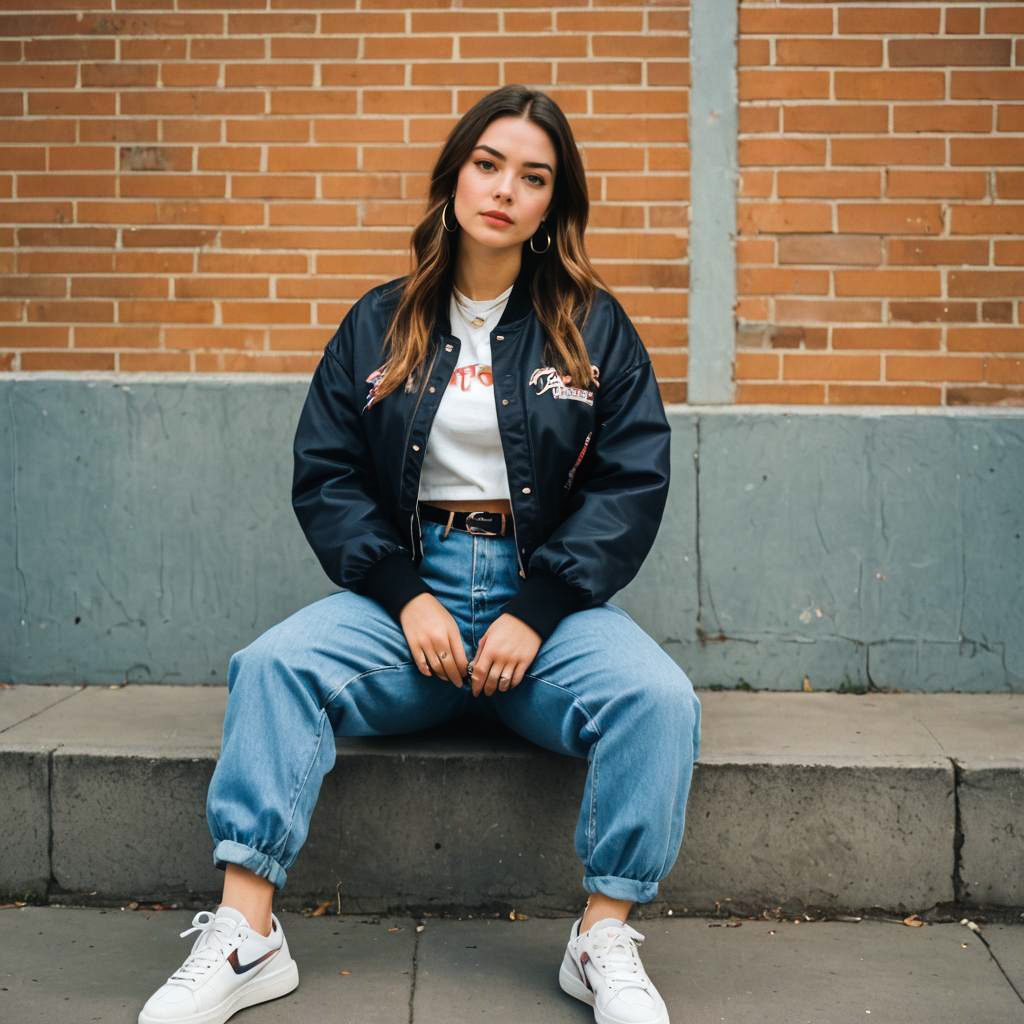 1990s Skater Girl in Retro Fashion