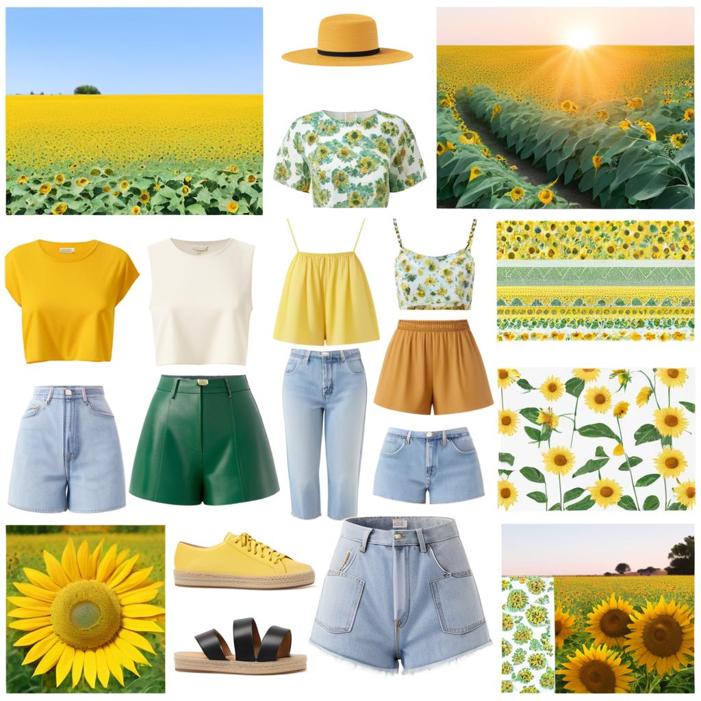 Sunflower-Inspired Summer Crop Top Designs