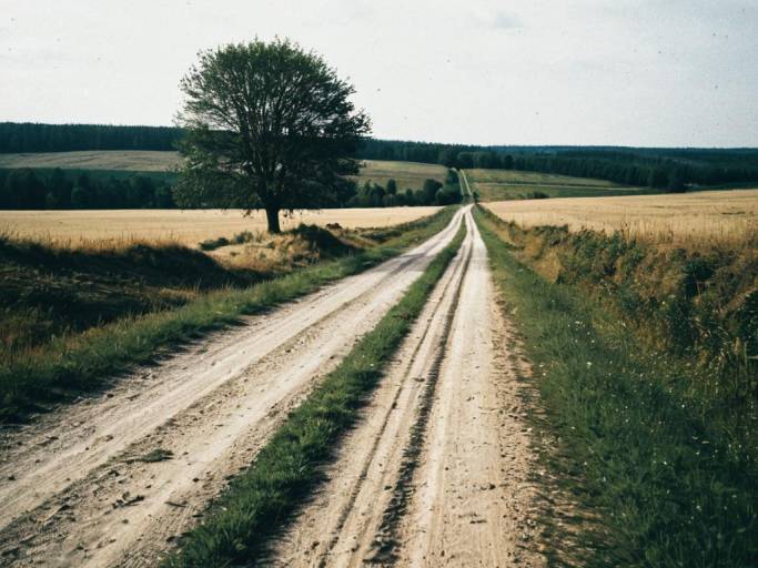 Scenic Country Road Landscape Wallpaper