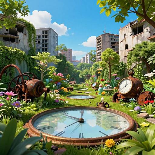 Surreal Urban Garden Timescape