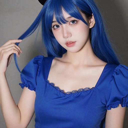 Blue Costume Halloween Close-Up