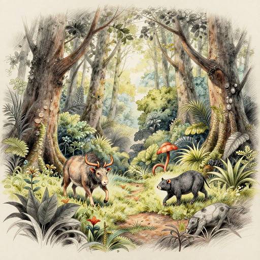 Surreal Sketch to Living Forest