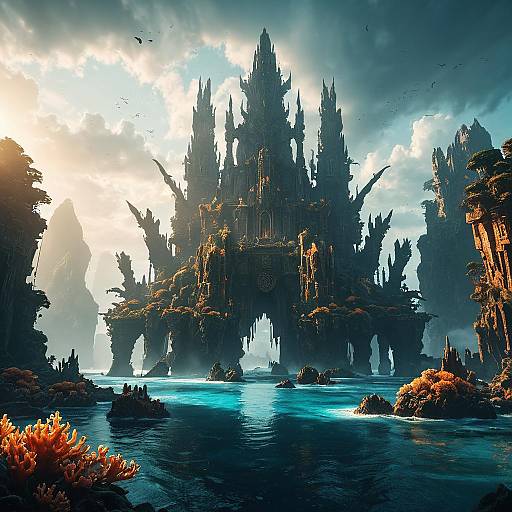 Ancient Coral Spire Archipelago at Dawn