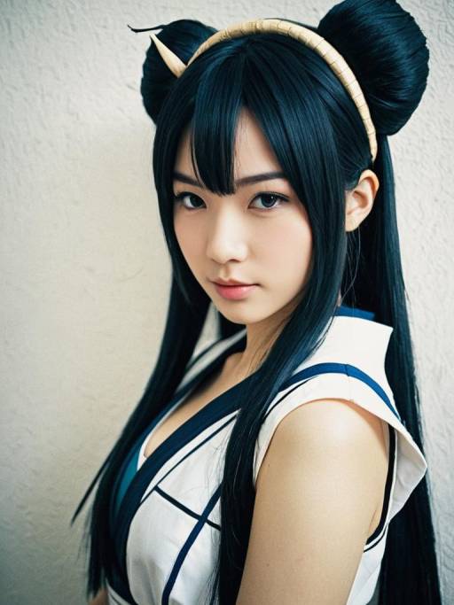 Woman in Maya Ibuki Cosplay Costume
