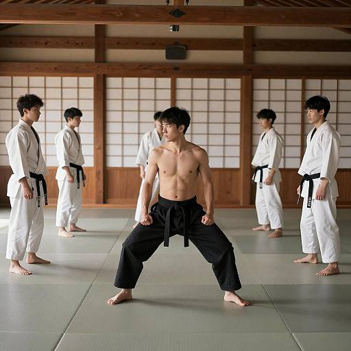 Martial Arts Training in Traditional Dojo