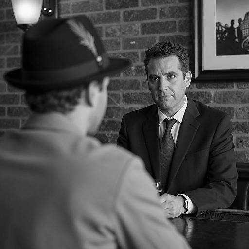 Vintage Bar Scene with Two Men