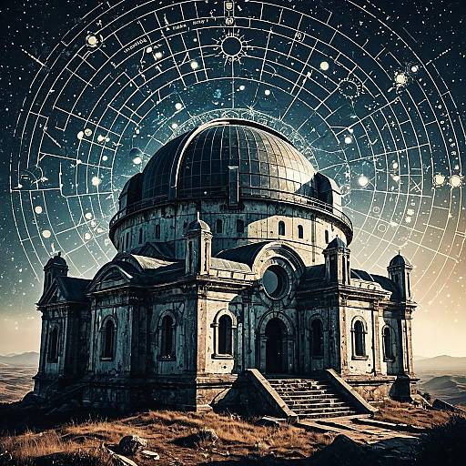 Ancient Observatory with Star Charts