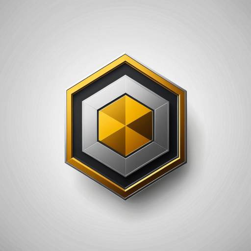 Golden and Silver Hexagon Logo