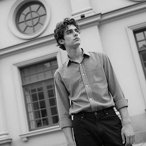 Stylish Young Man in Classic Setting