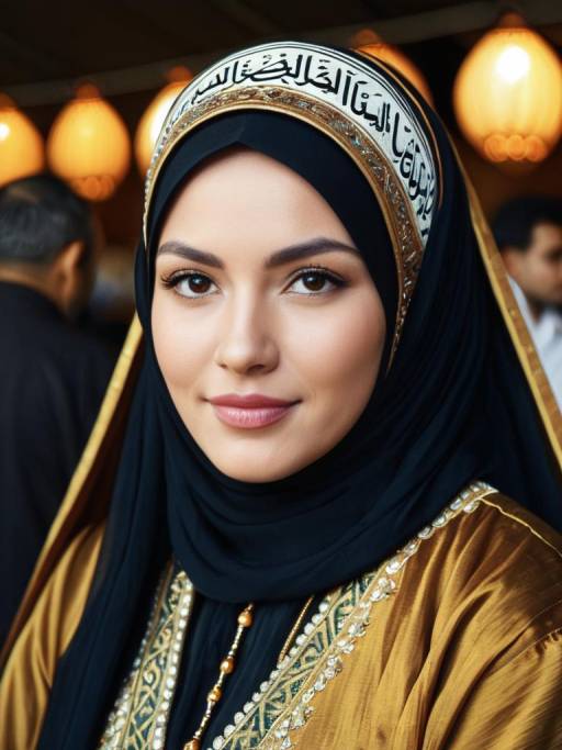Woman in Traditional Islamic Outfit