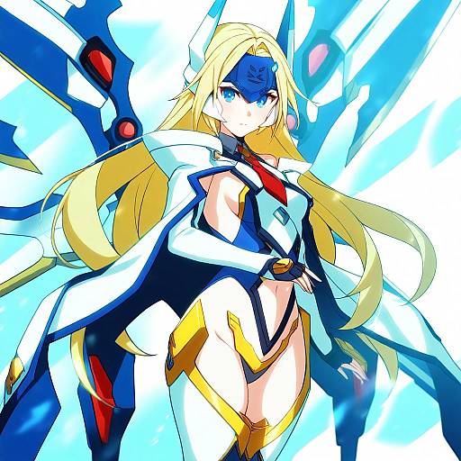 Illustration of Mu-12, blazblue in the style of Pochimaru (marumaru wanwan)