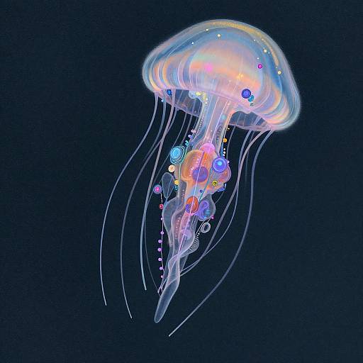 Cyberpunk Jellyfish Children's Illustration