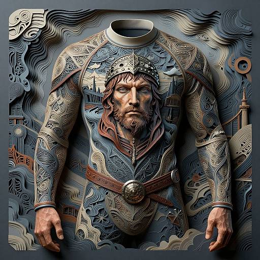 Intricate Fantasy Medieval Rash Guard Art