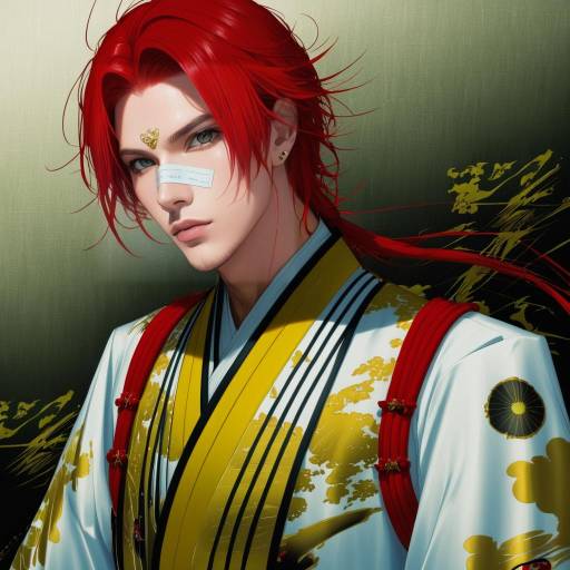 Illustration of Aizen kunitoshi, touken ranbu in the style of Fukai ryosuke