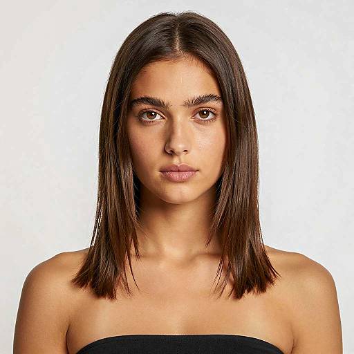 Young Woman Portrait with Neutral Expression