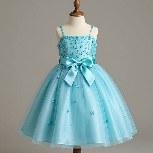 Tiffany Blue Flower Girl Dress