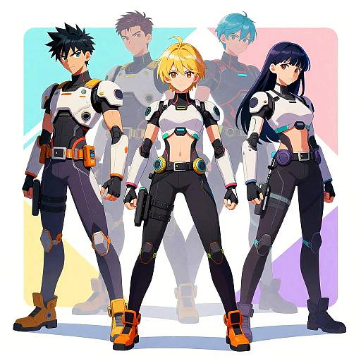 Futuristic AI Manga Illustration