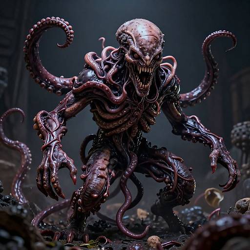 Twisted Monstrous Tentacle Horror